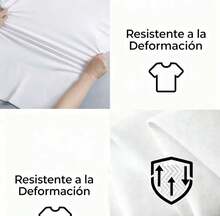 Camiseta hombre cuello redondo y manga corta. Estilo casual con estampados modernos y cómodos. Para hombres y mujeres, estilo pareja, pareja, camiseta de manga co (1) - Negro - Ver 2