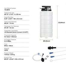 [Free Shipping] Liquid Evacuation Pump 15 Liters For Garage Vehicle Maintenance Oil Recovery, Manual Pneumatic Dual Mode Dipstick Suction Hose Automotive Fluid Change Tool-XY806761 - Default0 - View 8