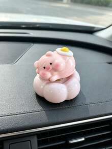 1個可愛旋轉豬車飾，樹脂可轉動可愛減壓辦公桌裝飾，創意樹脂小豬雕像 - 旋轉豬豬 - 查看 17