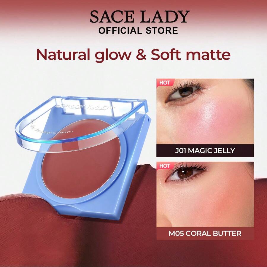 SACE LADY Multi-Use Makeup Cream Lasting Pigmented Blush Silky To Blend Eyeshadow Smooth Lipstick All-In-One Makeup Cream - 04 - View 1