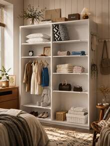 1/2PCS Expandable Bathroom Storage Rack + No-Drill Hooks/Set Multi-Functional Sink Organizer Adjustable Over Sink Shelf Towel Rack Large Capacity Tiered Storage Bathroom Organizer Cosmetics & Toiletries Storage Rack Space Saving Countertop Storage Rack Removable Expandable Heavy Duty Closet Storage Rack - Multicolor - View 6