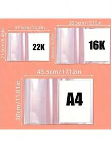 10 piezas de fundas transparentes de PP para libros, película protectora ultra delgada y ligera impermeable, protector de libros duradero para estudiantes escolares - transparente - Ver 3