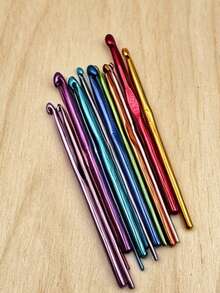 Colorful Aluminum Crochet Hook Set 2.0-10.0mm Lightweight Knitting Needles Smooth Ergonomic Crochet Tools Suitable For Crochet Dolls, Yarn, Hats And Blankets Essential For Beginners And Crochet Enthusiasts - Alumina Crochet Hook - View 4