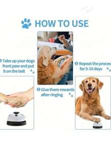 1pc Pet Training Bell, Suitable For Cats/Dogs To Develop Cognitive Ability, Used For Potty Training, Outdoor Defecation Communication, Pet Training Interactive Toy, Enhance Pet Learning Ability - White - View 3