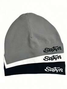 1 buah Topi Rajut Nilon Kasual Warna Polos Bermotif, Olahraga Luar Ruangan Tahan Angin Hangat Gaya Jalanan - satyn - View 10
