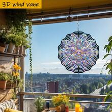 1個 3D旋轉花卉曼陀羅風車 - 360°旋轉運動,10英吋彩色花瓣,堅固鐵架附掛鉤,適用於室內/室外花園、婚禮、派對裝飾 - DIY友善裝飾,適合聖誕節、復活節、母親節、父親節 (不含吊墜) 隨機款式 - A - 查看 7