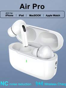 TWS Wireless Earbuds, In-Ear Bluetooth Headphones With Microphone, Smart Touch Control, Sweat-Proof Design, Suitable For Running, Workout, Music, Daily Use, Compatible With All Smartphones - White - View 1