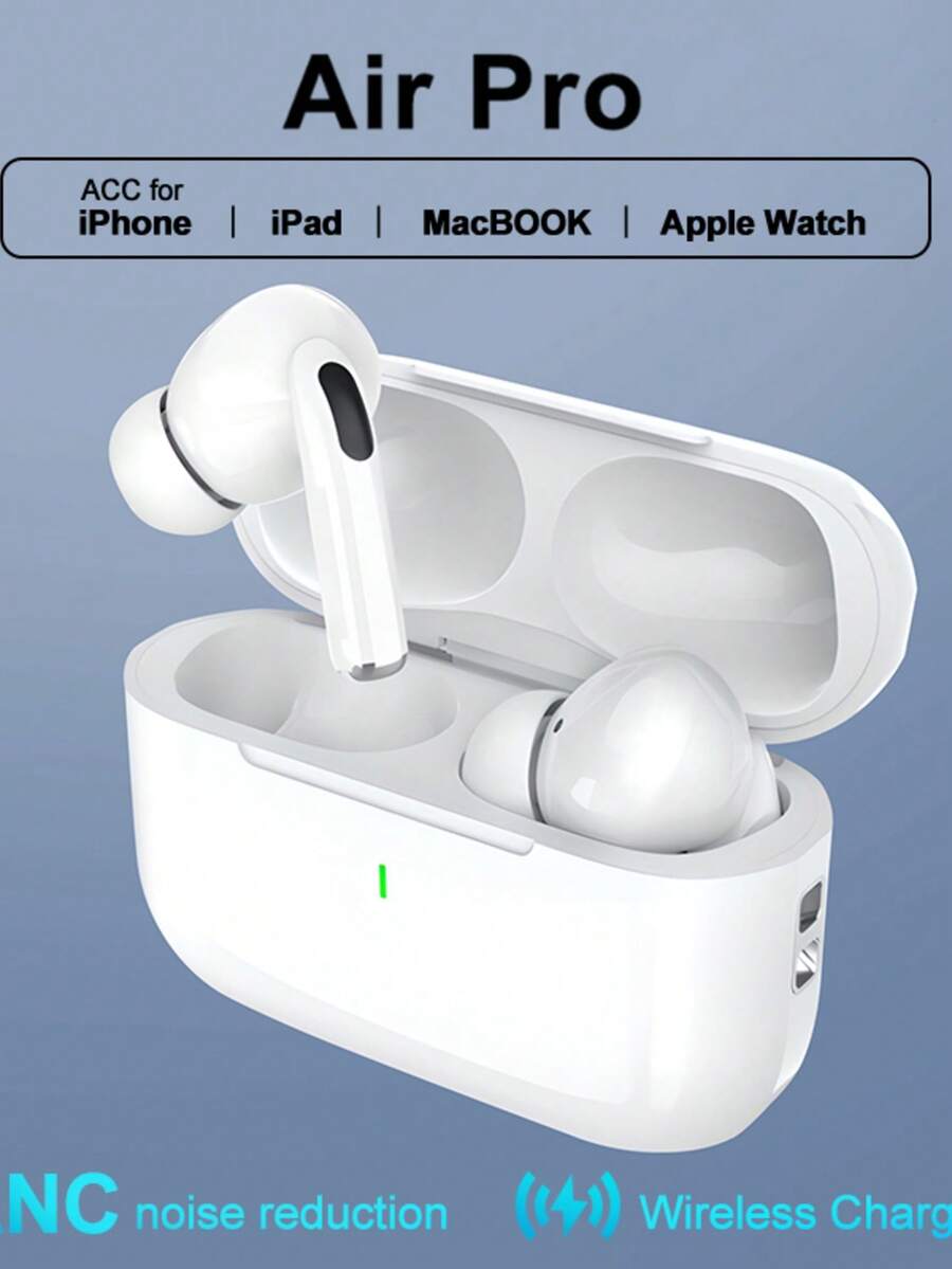 TWS Wireless Earbuds, In-Ear Bluetooth Headphones With Microphone, Smart Touch Control, Sweat-Proof Design, Suitable For Running, Workout, Music, Daily Use, Compatible With All Smartphones - White - View 1