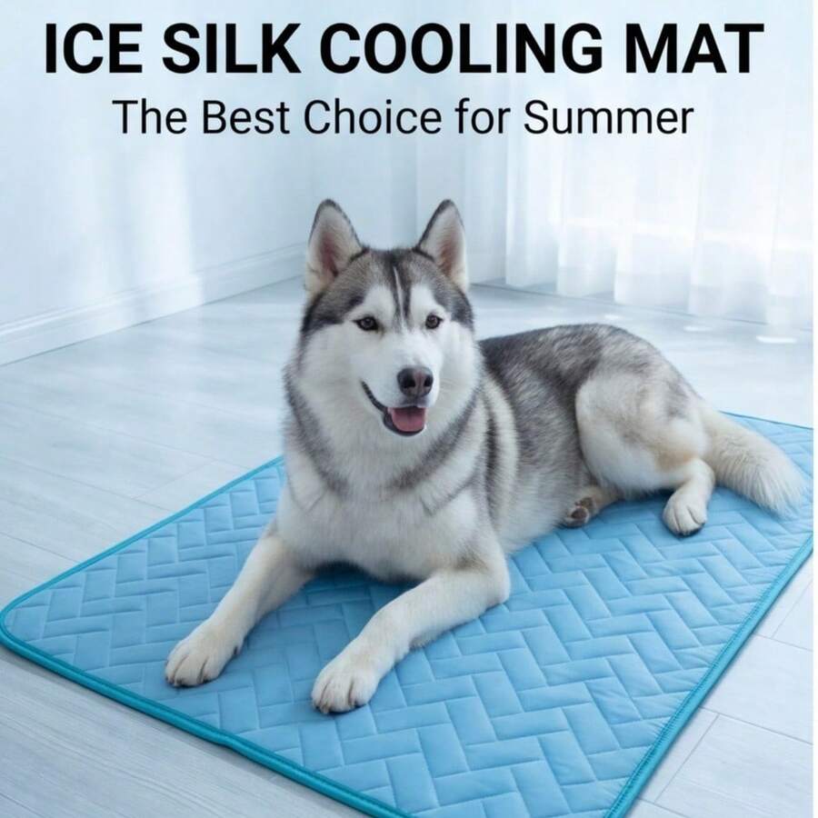 1PC Dog Cat Ice Silk Cooling Mat Summer Soft Cool Feel Pet Sleep Pad Breathable Mat For Floor Sofa Bed Crate Dog Cat Summer Cool Pad / Cool Touch Sleeping Mat