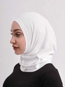 6件/組女款素色極簡主義拉法帽頭飾套裝，方便的圍脖、彈性髮帶、透氣舒適彈性寬邊吸汗帶，多功能運動頭巾帽內襯，適用於日常生活、瑜伽、健身和時尚穿搭 - 6pcs/set-黑白卡其淺卡其藏青米色 - 查看 3