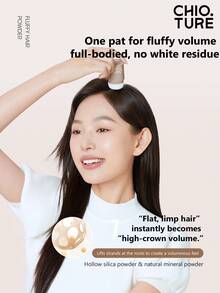 CHIOTURE Volumizing Dry Shampoo Powder, Keeps Bangs Fluffy, Long-Lasting Oil Control, No-Rinse Absorbing Powder, Slouchy Essential, Adds Volume, Suitable For Daily Use - Fluffy Hair Powder - View 6
