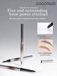 GOGO TALES Dual-Ended Wild Eyebrow Pencil, Waterproof And Sweat-Resistant, Long-Lasting And Smudge-Proof, Hair-Like Fine Strokes, Natural Eyebrow Powder Pencil, Perfect For Beginners And Students GOGOTALES - #G04 Gray-brown - View 6