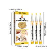 JUE FISH 3 Pack Wood Burning Markers, Liquid Pyrography Pens For DIY Wood Crafts - Heat-Activated Wood Burn Marker Set For Custom Coasters, Cutting Boards & Signs, Perfect For Personalized Gifts & Holiday Decor,Quick Ship Items,Free Shipping - DIY Burning Marker - View 10