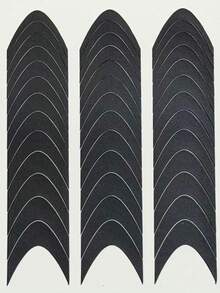 6pcs/1set French Stripe Nail Art Stencil Wave Diagonal Line Spray Template Sticker, Creative Manicure Decorative Tools - Multicolor - View 4