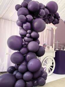 103pcs Deep Purple Balloons, Double-Stuffed Purple Balloon Garland, Various Sizes Latex Balloons, Birthday Party Decorations - View 7