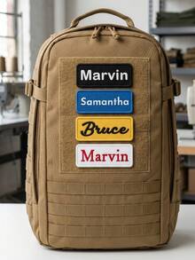 Custom Minimalist Embroidered Name Patch Sticker, Personalized Rectangle Letter Patch For Jackets Hoodies Backpacks Tote Bags, Customized Fashion Label Decor, Customizable Text Badge Accessory, Street Style Clothing Accent, Name - Style F - View 5