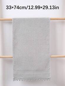 QIBHI 1/3/8 cái tùy chọn Khăn bông cotton tinh khiết thanh lịch/Khăn tắm/Khăn tắm lớn màu trơn viền satin 100% cotton bông tinh khiết mềm mại Khăn mặt/Khăn tắm trang trí nhà cửa phù hợp cho phòng tắm, khách sạn, phòng gym, du lịch, quà tặng, bãi biển, trường học, tựu trường, du lịch, phụ kiện du lịch, đồ dùng thiết yếu trong nhà, khăn, chăm sóc da - Màu Xám nhạt - Xem 14