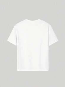 Playera de mujer cuello redondo estampado texto The Bride Club y copas de bebida manga corta cómoda para despedida de soltera casual - Blanco - Ver 2