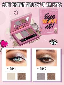 MISSLYN 1件 EYE Want It 3色眼影組，附鏡子與刷子，霧面閃耀亮片高顯色，質地柔軟易暈染，Y2K派對海灘旅行妝容，純素無動物實驗，新年禮物，情人節禮物 - 14 NUDY JACKPOT - 查看 4