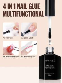 TOMICCA Nail Gel Polish, 15ml/1pc, Removable, Suitable For LED/UV Lamp, Long-Lasting Quick-Drying Gel Nail Polish, Suitable For Manicure, Home Nail Salon DIY Nails - 無色 - 查看 8