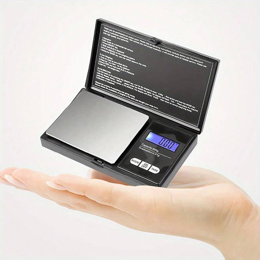 A Super-Precision Travel Digital Jewelry Scale, Featuring Instant Readout, Compact And Stylish Design With Easy Operation (Excluding Batteries) - Black - View 1