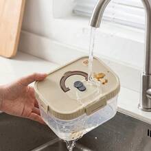 Multi-Functional Transparent Plastic Compartment Food Storage Box, Refrigerator Multi Grids Sealed Fresh-Keeping Box With Cover, Large Capacity Reusable Vegetables FruitsIngredient Container, Microwave Heatable, Kitchen Food Storage And Organization - Multicolor - View 7
