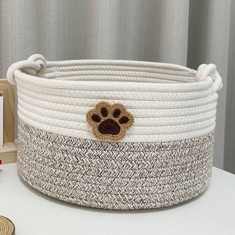 1pc Multi-Functional Pet Desktop Storage Basket, Available In M, L, XL Sizes, Suitable For Pets Under 3kg, Foldable And Washable, Can Store Desktop Office Supplies, Toiletries, Toys, Also Can Be Used As Home Clothing Organizer Storage Basket - Multicolor - View 1