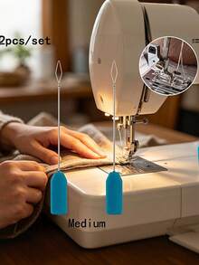 1/2 Set Multi-Size Sewing Machine Threaders, Metal Material, Large/Medium/Small 3 Sizes Optional, With Guide, High-Precision Fast Threading Tool, Durable And Easy To Operate, Compatible With Multiple Sewing Machines, Essential Tool For Home Sewing And Handicrafts, Back To School Craft Supplies, All-Season DIY Universal Accessory - Multicolor - View 7