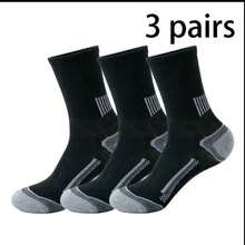 3 Pares de Meias de Basquete Balde Grandes e Médias para Homens 3 Pacotes – Meias Esportivas Respiráveis para Basquete, Primavera, Verão e Outono - Multicolorido - Visão 3