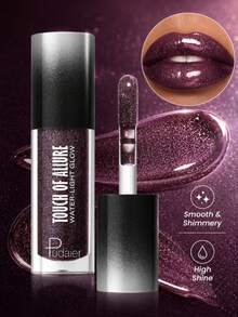 Pudaier Pearlescent Lip Gloss, High Gloss Lipstick, Moisturizing Non-Sticky Liquid Lipstick, Long-Lasting Pearlescent Lip Makeup Party Makeup Gift For Women - 01 - View 4