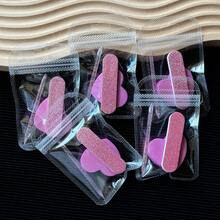 3 Stück/Set rote/rosa Feiertags-Nagelfeilen, Nagelhautschiebers, Schwamm-Nagelpflegeset, Valentinstag Neujahr herzförmiges Maniküre-Werkzeugset - Verschiedenfarbig - Übersicht 10