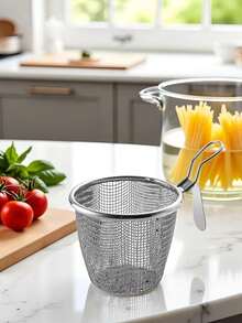 1pc Stainless Steel Hot Pot Strainer Ladle With Hook, Stainless Steel Mesh Basket Filter, Suitable For Hot Pot Draining, Filtering And Cooking, Can Be Used As A Household Kitchen Food Filter - Multicolor - View 8