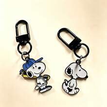 Hot 2styles Snoopy Dog DIY Keychain Metal Handmade Alloy Key Chain Cute Keyring Small Gift For Fans Friends - Multicolor - View 3