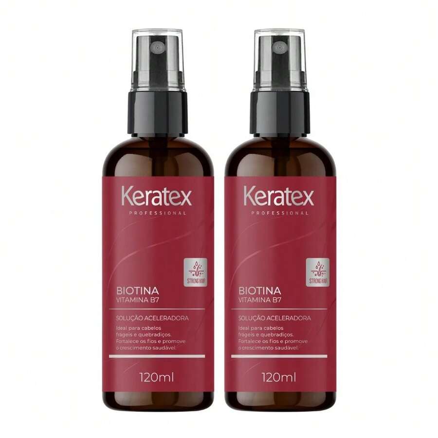 Kit 2 Spray Biotina Capilar Solução Aceleradora Keratex 120ml - Para viagem - Visão 1
