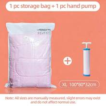 1pc Large Capacity 3D Vacuum Storage Bag, Suitable For Clothes And Blankets, Household Organizer Essential - View 9