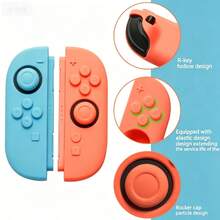 Switch 2 Joy-Con 矽膠保護套 2件組，含搖桿帽，防滑防汗防震軟殼，控制器遊戲配件 - 查看 9