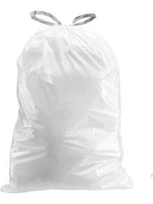 NEW 2026 Custom Fit Trash Bags, Compatible With Simplehuman Code U (Count) White Drawstring Garbage Liners 14.5-21 Gallon/ 55-80 Liter 26.5x 32 - C - 查看 4