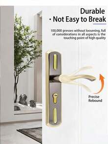 Stainless Steel Silent Lock Silent Stainless Steel Door Lock – A User-Friendly And Secure Design For Bedrooms, Bathrooms, And Interior Doors.Suitable For Bedroom Doors And Ordinary Room Doors; It Is A Universal Type Of Door Handle. - Multicolor - View 4