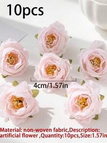 10/20個 1.57英吋人造春夏裝飾玫瑰花頭，適合婚禮與訂婚花藝裝飾、DIY手工、家居擺飾、花環與花束製作、桌面中心裝飾、新娘花束與手腕花，女性完美禮物，四季適用 - 彩色 - 查看 8