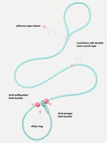 Dog Training Leash With Integrated Glow-In-The-Dark Finish, Anti-Burst, Behavior Correction, And Leash For Outdoor Walks. - Multicolor - View 6