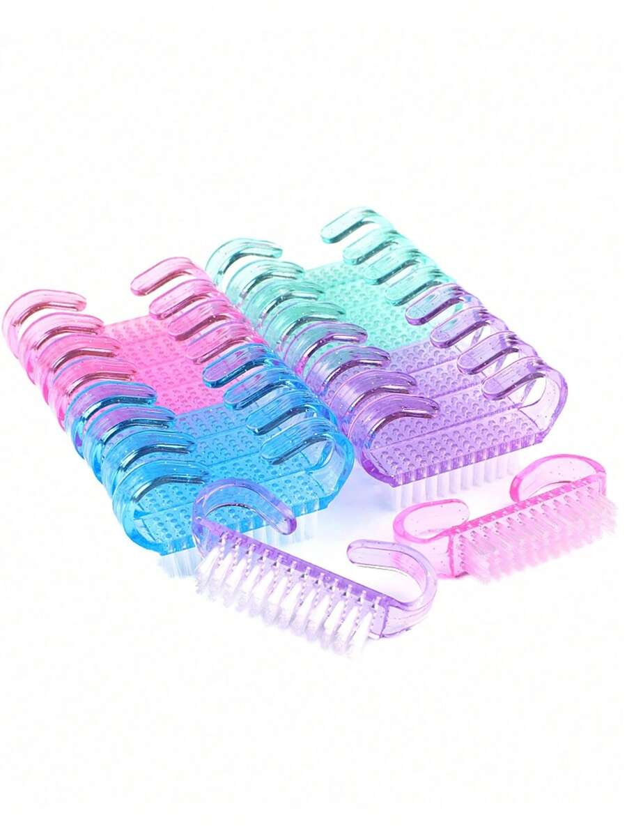 50Pcs Small Nail Brush Cleaning Brush Nail Dust Sweeping Dirt Cleaning Brush Multi-Functional Brush - Multicolor - View 1