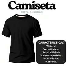 Set Of 5 Men's Basic Plain T-Shirts, 100% Premium Cotton - Kit 5 Black - View 5