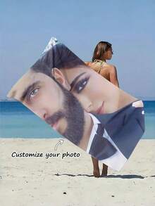 1pc Custom Photo/Logo Personalized Bath Towel - Quick-Dry Microfiber Suitable For Pool, Beach, Spa With Your Own Photo/Logo/Text/Logo Printing, Machine Washable Gift For Pets - Birthday, Christmas, Mother's Day Present - Multicolor - View 9
