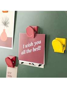 10‑Pack Candy‑Colored Magnetic Metal Clips, Heavy‑Duty Fridge Whiteboard Photo Note Holder For Home Office & Gift Giving - A - View 6