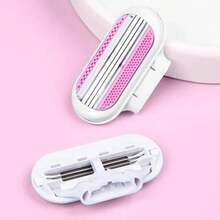 Set Pisau Cukur Pria & Wanita 3 Lapis - Gagang Ergonomis Anti Selip, Dapat Digunakan Basah/Kering, Mencukur Halus & Lembut untuk Wajah & Tubuh - MultiWarna - View 4