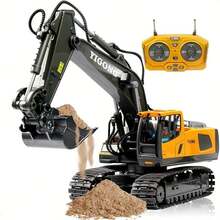 Remote Control Excavator, Dump Truck And Loader Toy Set, Suitable For Boys 6 Years And Above, Equipped With Metal Bucket And Lights, Ideal Gift For Children (Halloween/Christmas) - Multicolor - View 2