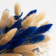 30~240pcs 17-Inch Multicolor Artificial Rabbit Tail Grass, Faux Rabbit Tail Grass Stems For Home Decor, Suitable For Bohemian Style Floral Arrangements, DIY Crafts, Home Kitchen And Wedding Decor, Christmas Decorations - Blue-brown - View 1