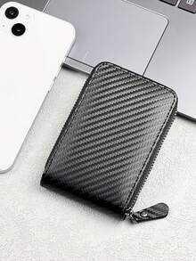 HOVI'S Men's Classic Minimalist Ultra-Thin Portable Card Wallet Multifunctional Coin Purse,Fathers Day Gifts - Black - View 4