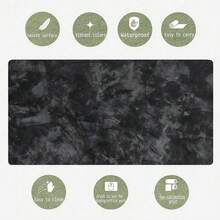 Black Textured Gaming Mouse Pad, Covers Entire Desk, Unique Gray Stone Pattern Design, Large Size Mouse Pad Can Also Be Used As Desk Mat, Study Mat Or Keyboard Mat - Mouse Pad - View 5
