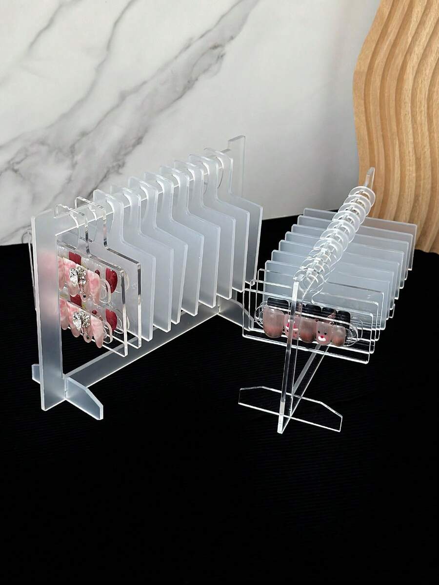 Nail Art Acrylic Display Board With Hooks, Japanese Style Color Chart, Desktop Sample Storage Rack, Work Sample Tool - Multicolor - View 1